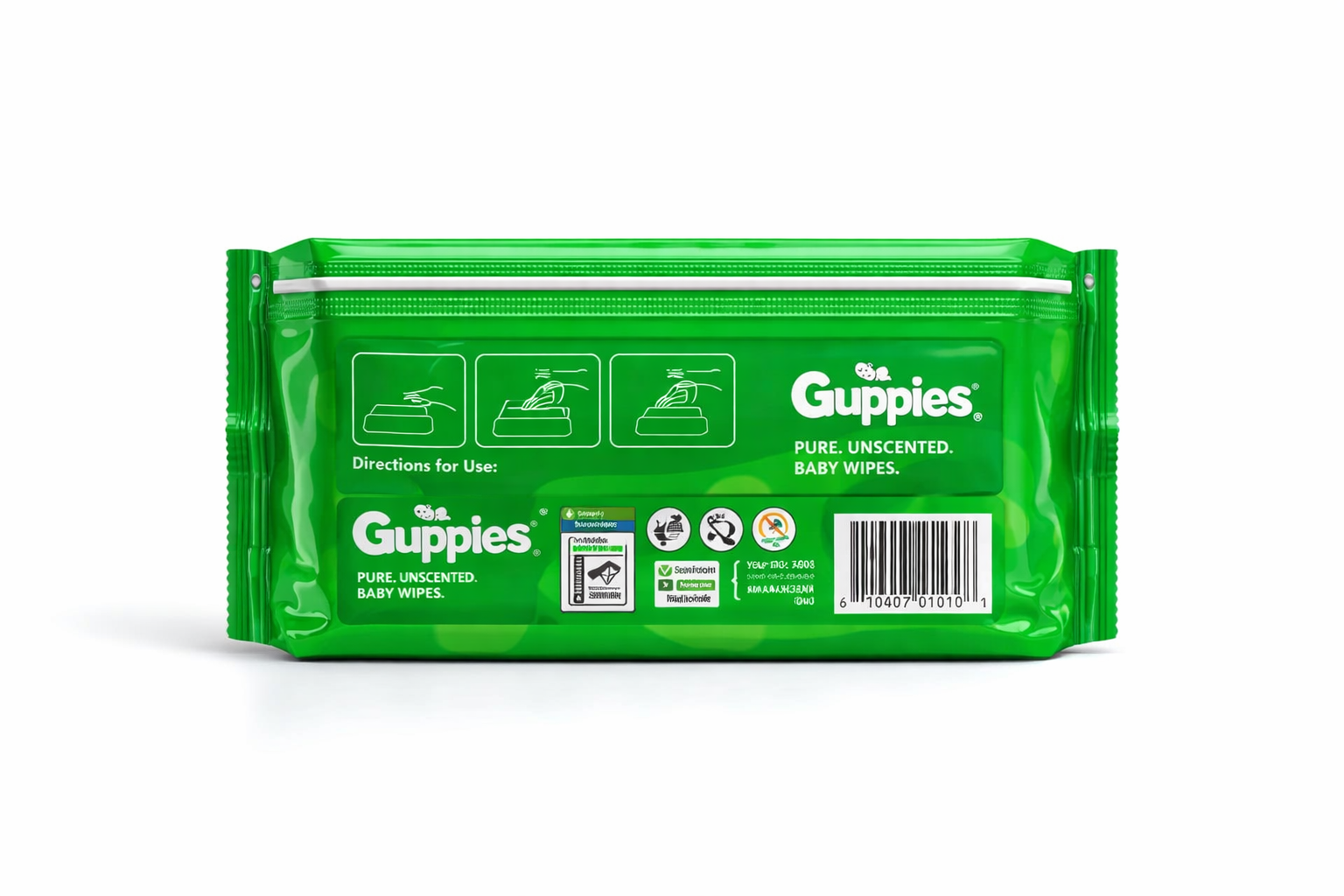 GUPPIES Unscented Wet Wipes- 80 pcs